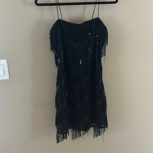 Forever 21 black sequin mini dress, size medium